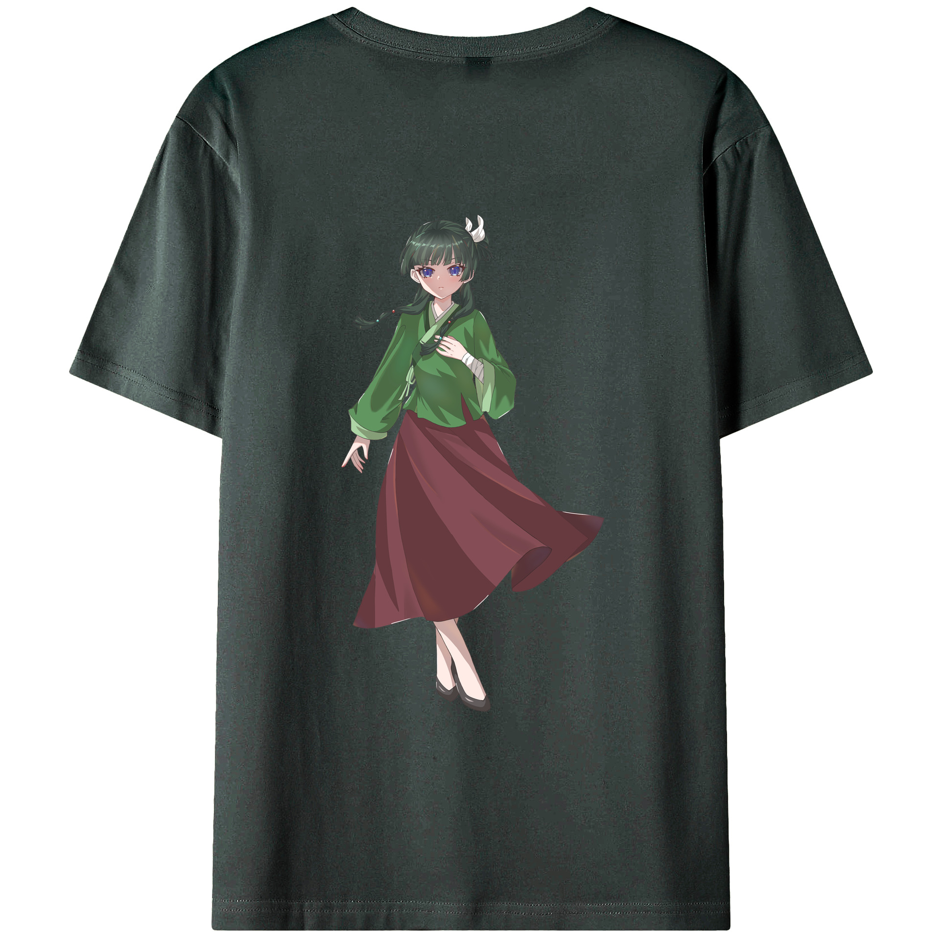 （画像用） 薬屋のひとりごと The Apothecary Diaries 綿100％ メンズ半袖Tシャツ（バックプリント） 通気性